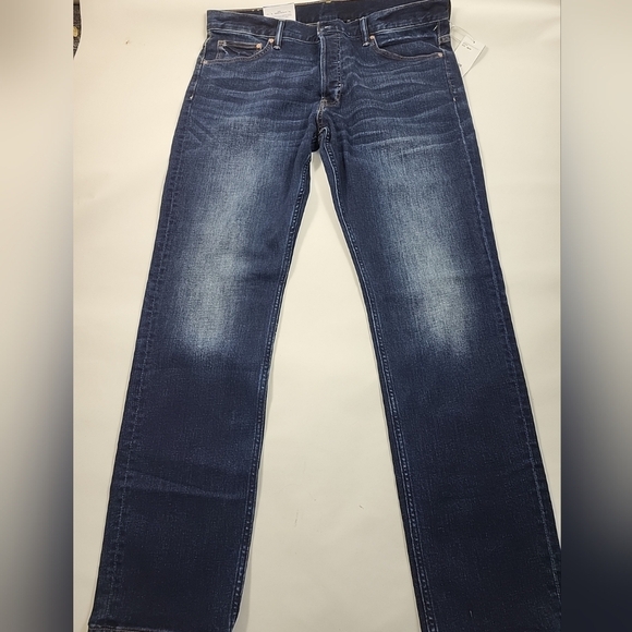 H&M Jeans Mens 38 x 34 Blue Denim Slim-Fit Cotton-Blend Skinny &Denim Stretch - Picture 6 of 7